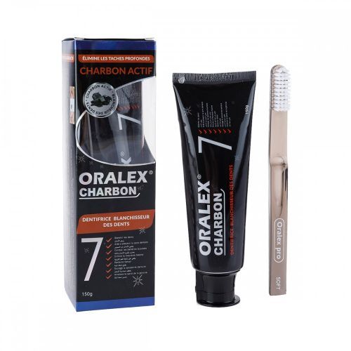 DENTIFRICE AU CHARBON ACTIF BLANCHISSEUR DES DENTS - 150G + BROSSE A DENTS OFFERTE