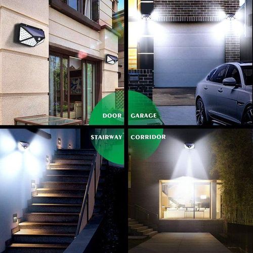 Lampes Murales, Énergie Solaire, Détecteur de Mouvement, Contrôle Nuit, Jardin/Véranda thumbnail 4