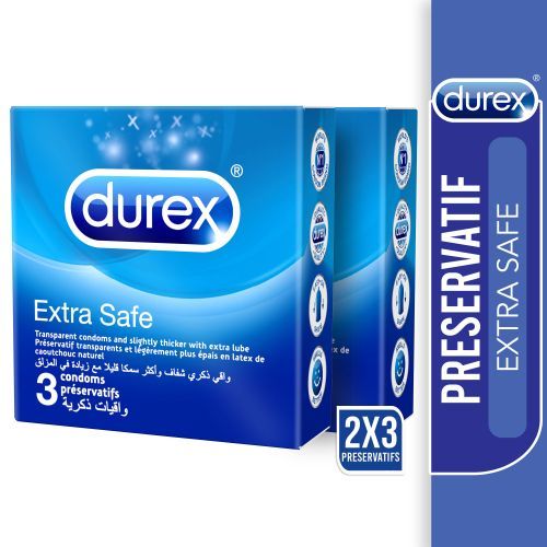 Pack de 2 Extra Safe - 2x3 préservatifs
