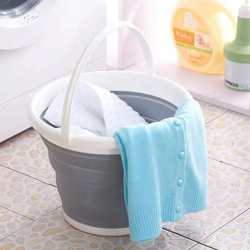 Seau D'eau Pliable Gris 12.4 l