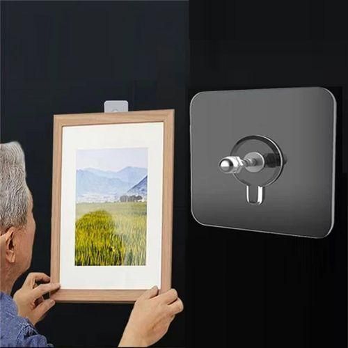 Lot de 12 Crochet Mural Auto-Adhésif Transparent thumbnail 3