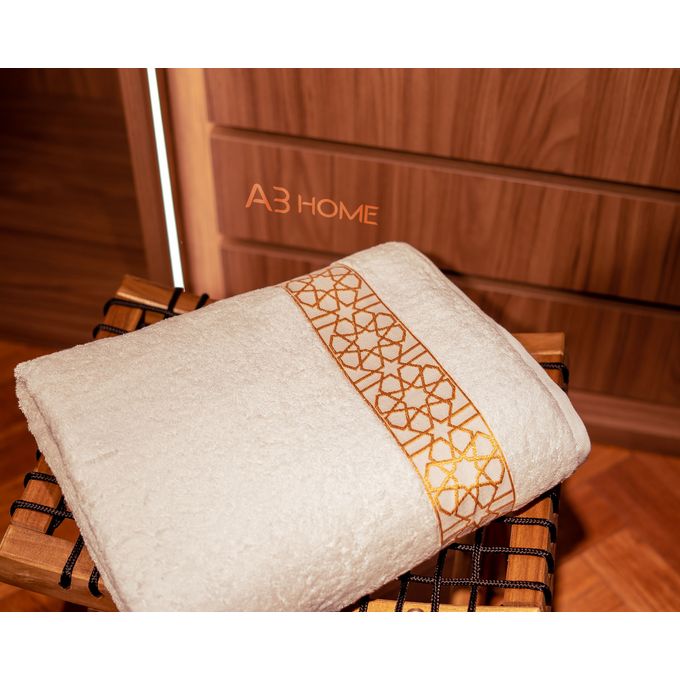 Arabesque gold authentique serviette 100x180 Crème