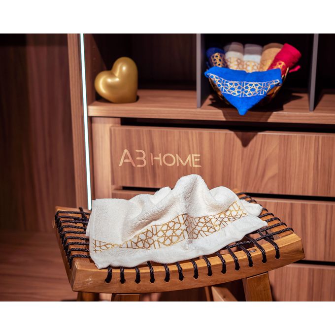 Arabesque gold authentique pack serviette 90x150 blanc