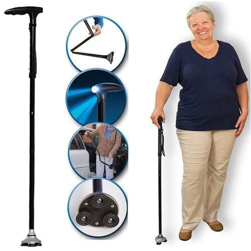  Canne pliante Autoportante avec lumière LED - utile & pratique