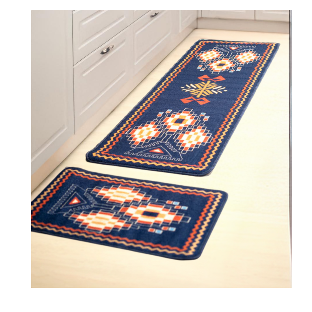 Set de tapis cuisine 57x180 cm + tapis 40x70 multi-couleur Gratuit