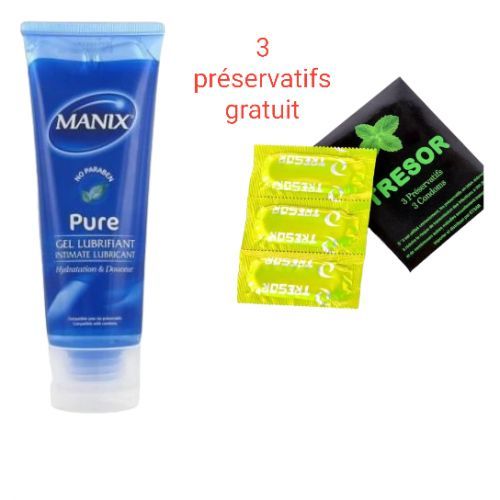 3 Preservative et Gel Lubrifiant Intime Nature, Douceur extreme 80ml