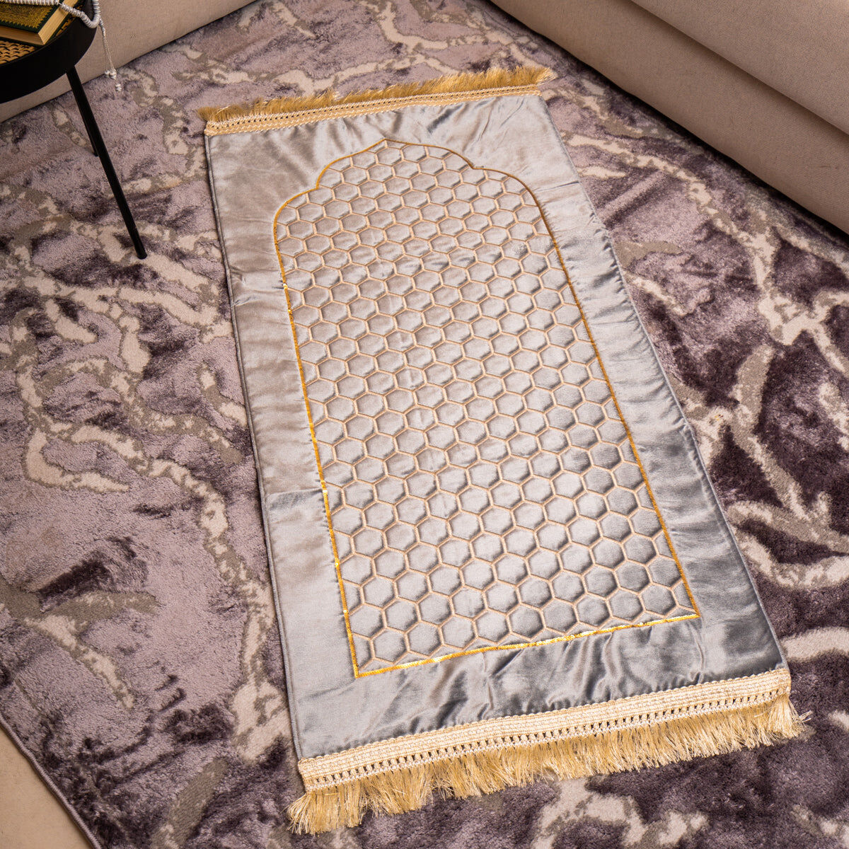 Tapis De Prière Al Nahla Gris Clair