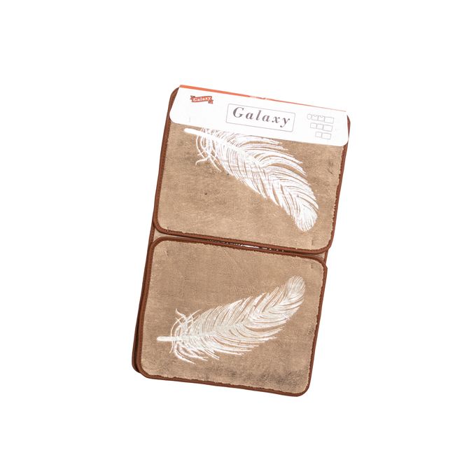 Galaxy tapis de bain 3 pièce - beige thumbnail 1