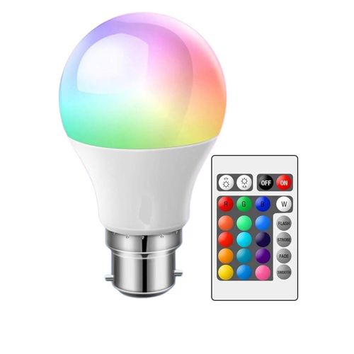 Ampoule  16 Couleurs avec Télécommande 24 Touches et Fonction Veilleuse