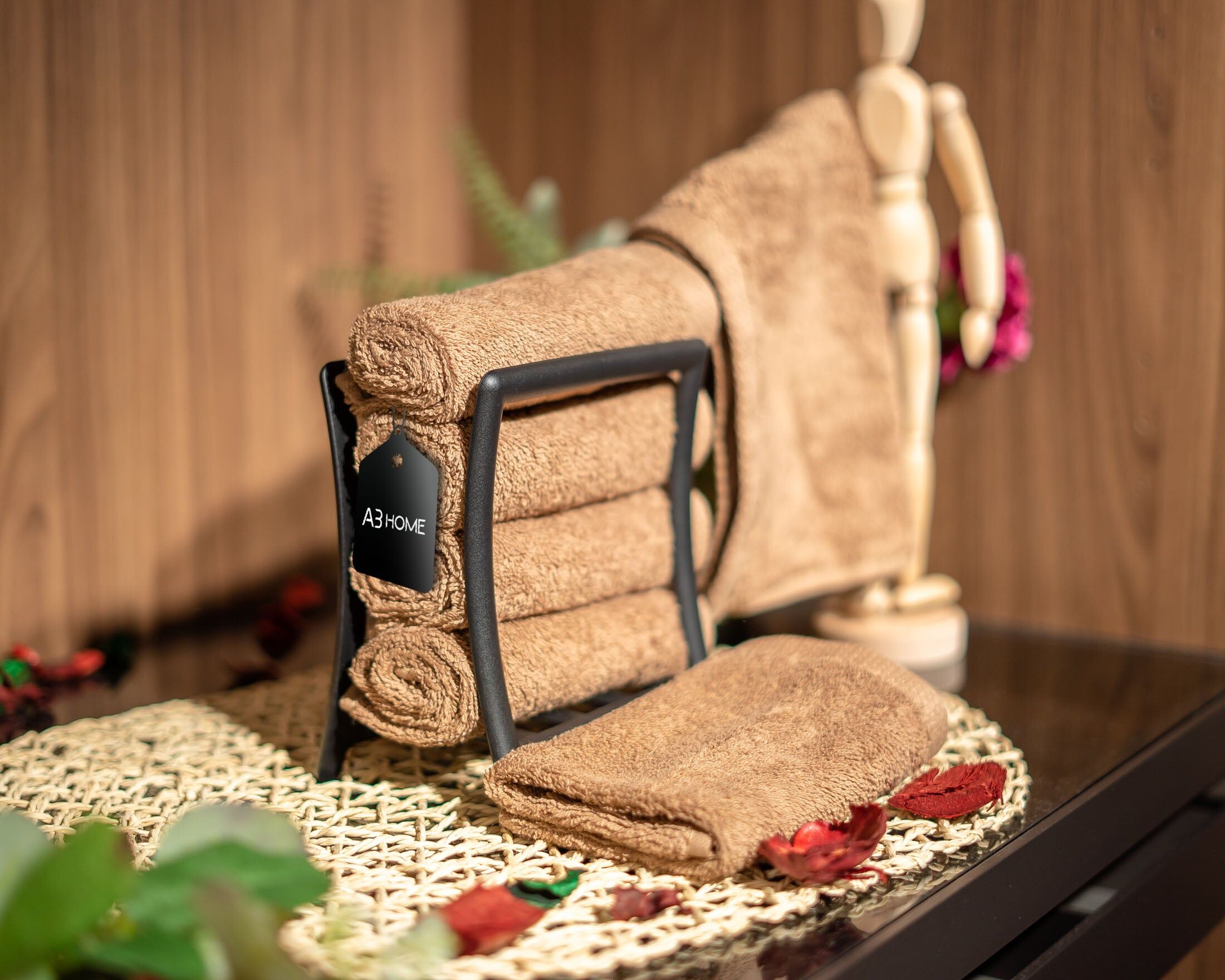 Damas Pack 6 Serviettes 30x30 100% Coton - Marron