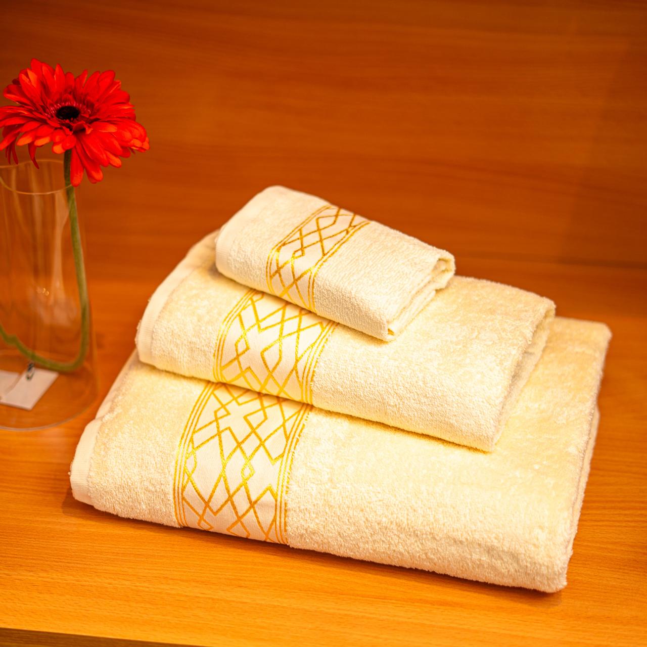 Malaga Pack 3 Serviettes De Bain Crème