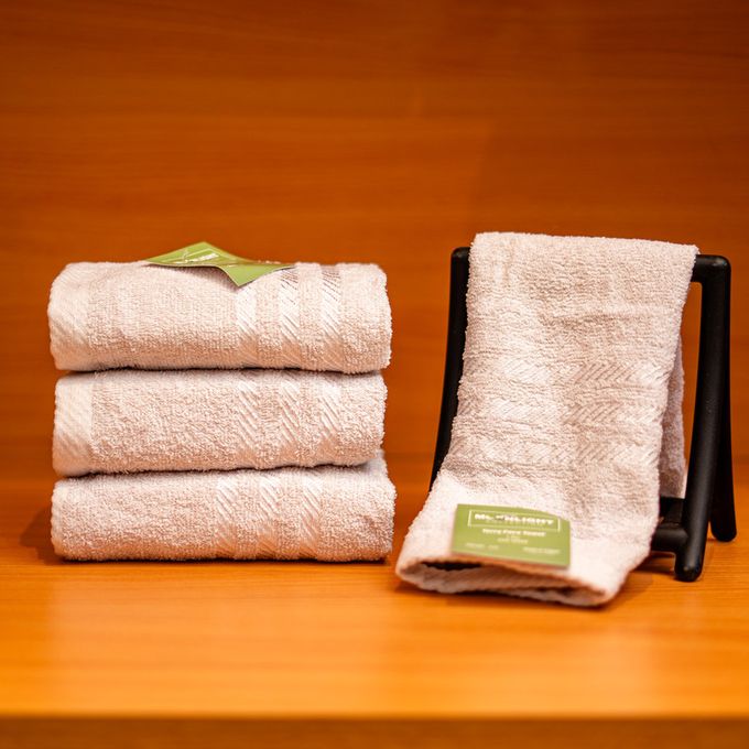 moonlight pack 3 serviettes de bain 50x30 crème