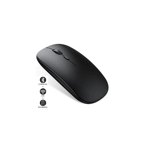 Souris sans fil Rechargeable Bluetooth, ergonomique Mini Usb, 2.4Ghz silencieux thumbnail 1