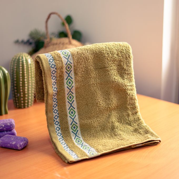 Berbère Serviette 50x90 100% Design Marocain 100% Coton - Vert Olive