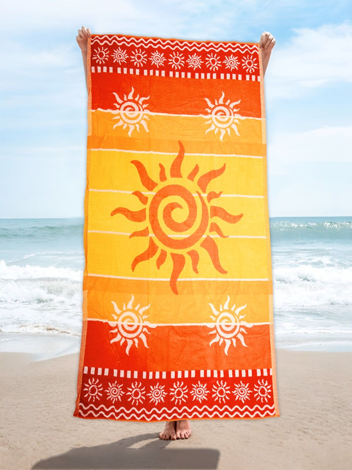 Sunwave serviette de plage 100 % coton