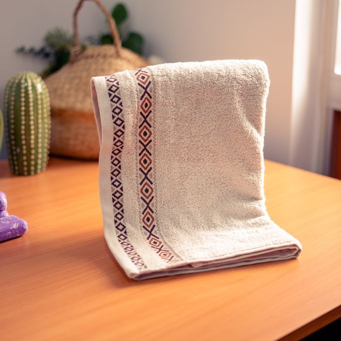 Berbère serviette 50x90 100% coton - crème