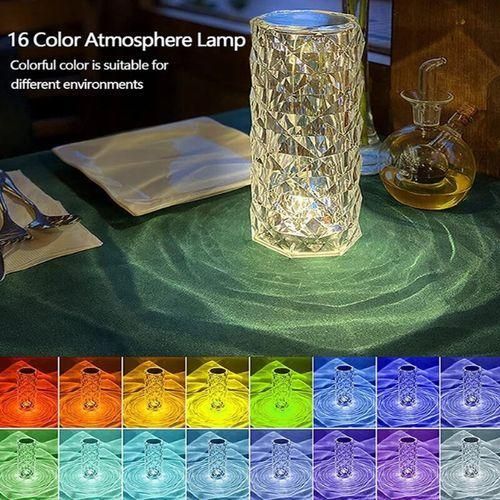 Lampe de Table en Cristal Tactile Luminaire Décoratif D'intérieur + télécommande thumbnail 2