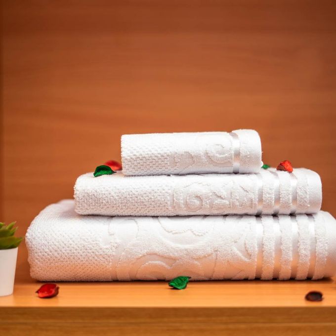 Cassilia Pack 3 Serviettes 100% Coton Blanc
