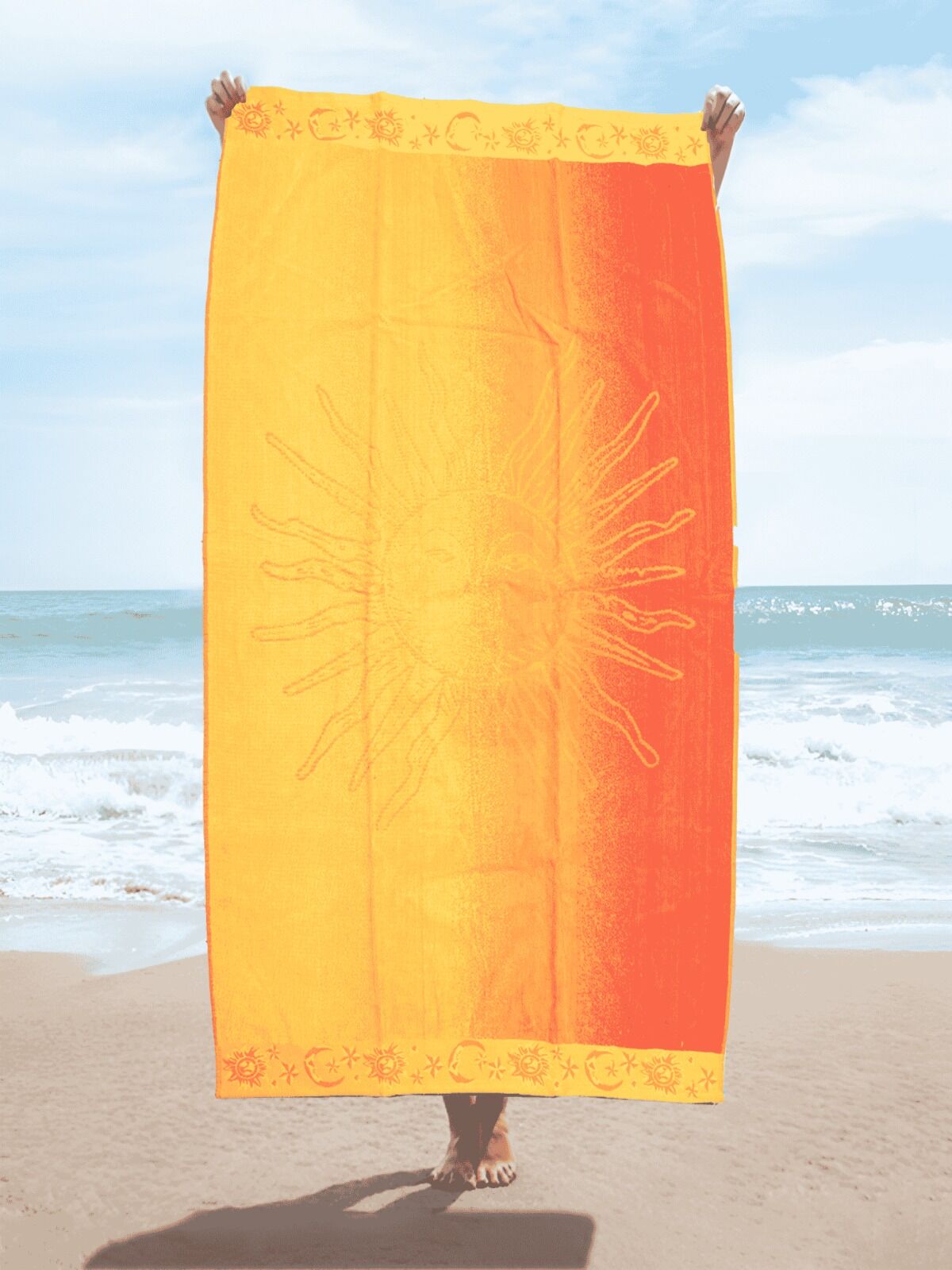 Sunwave serviette de plage 100 % coton