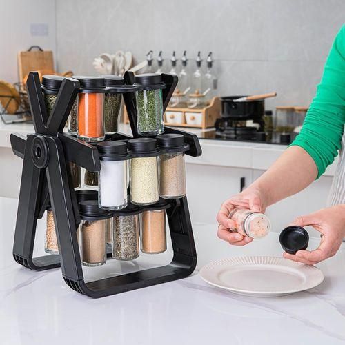 Étagère à Épices Rotative pour Comptoir de Cuisine, Étagères de Rangement 18 Pots thumbnail 3