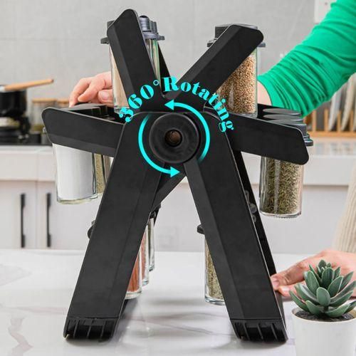Étagère à Épices Rotative pour Comptoir de Cuisine, Étagères de Rangement 18 Pots thumbnail 4