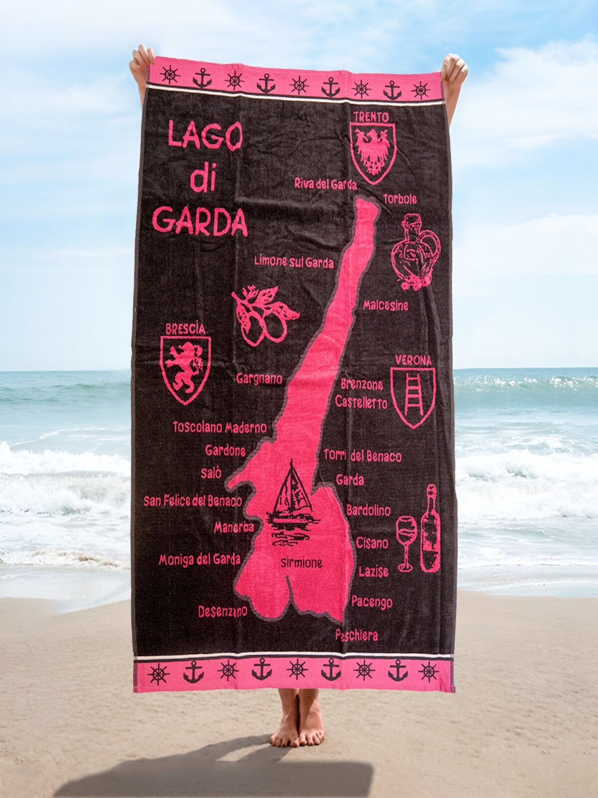 Sunwave serviette de plage 100 % coton