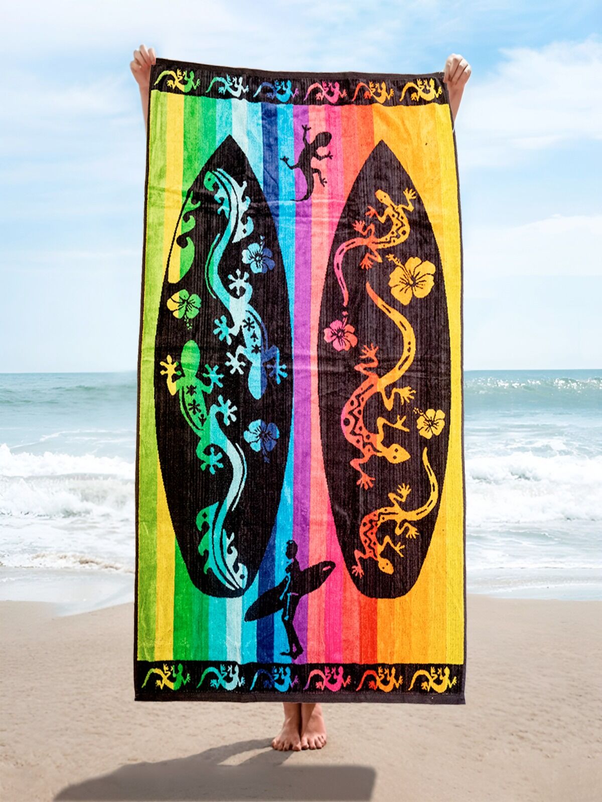 Sunwave serviette de plage 100 % coton