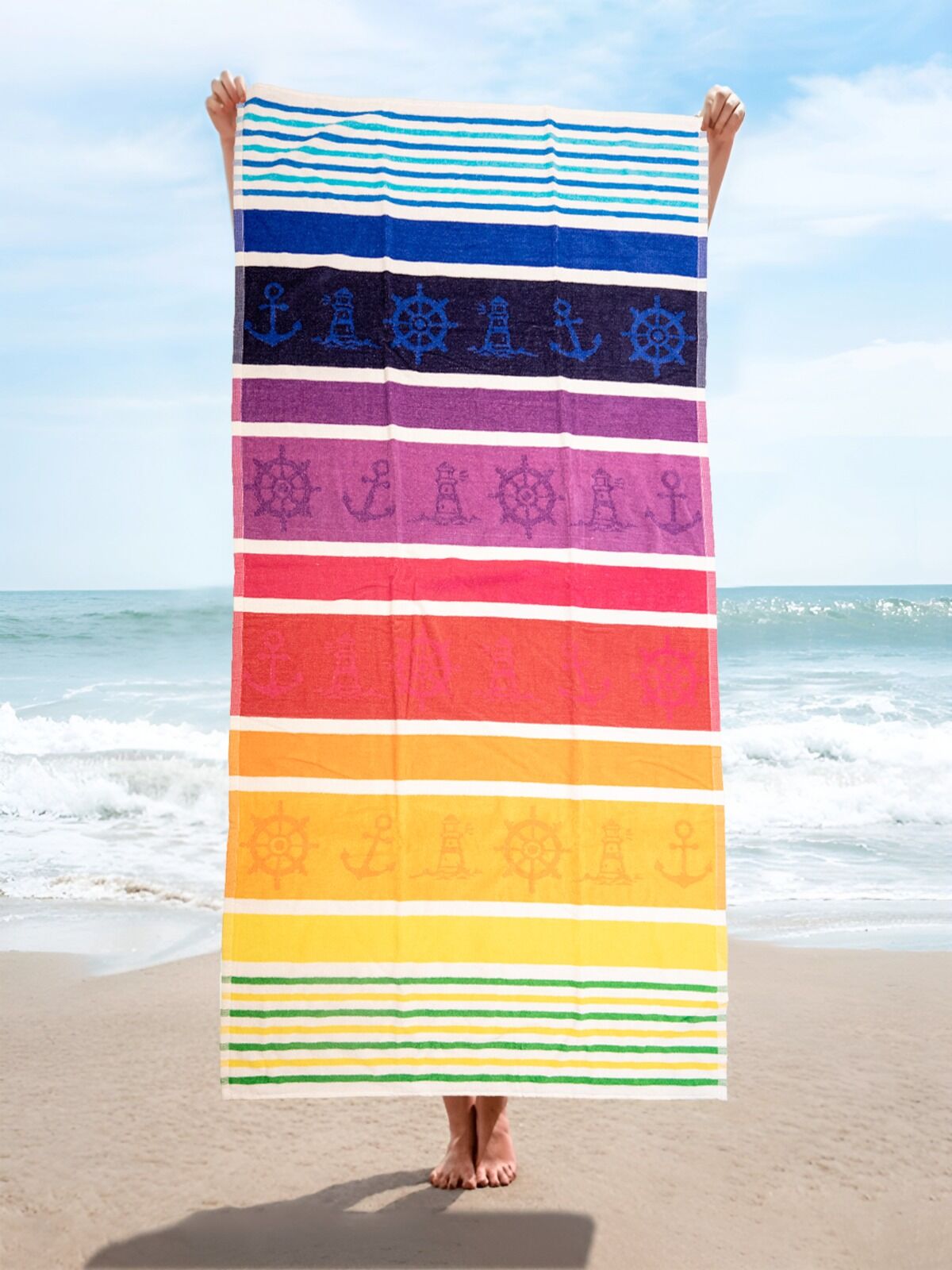 Sunwave serviette de plage 100 % coton