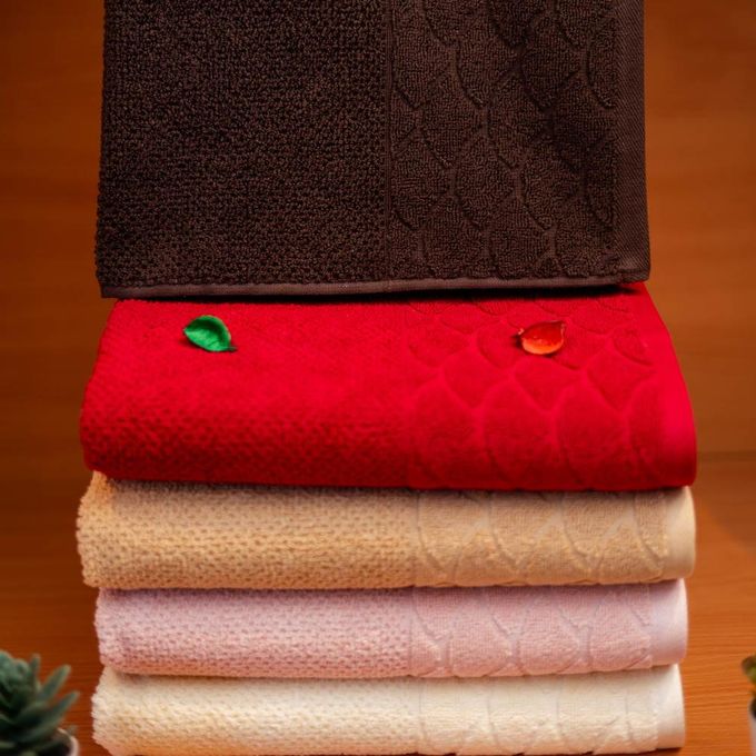 Cassilia g019 pack 5 serviettes 50x85 100% coton multi couleur