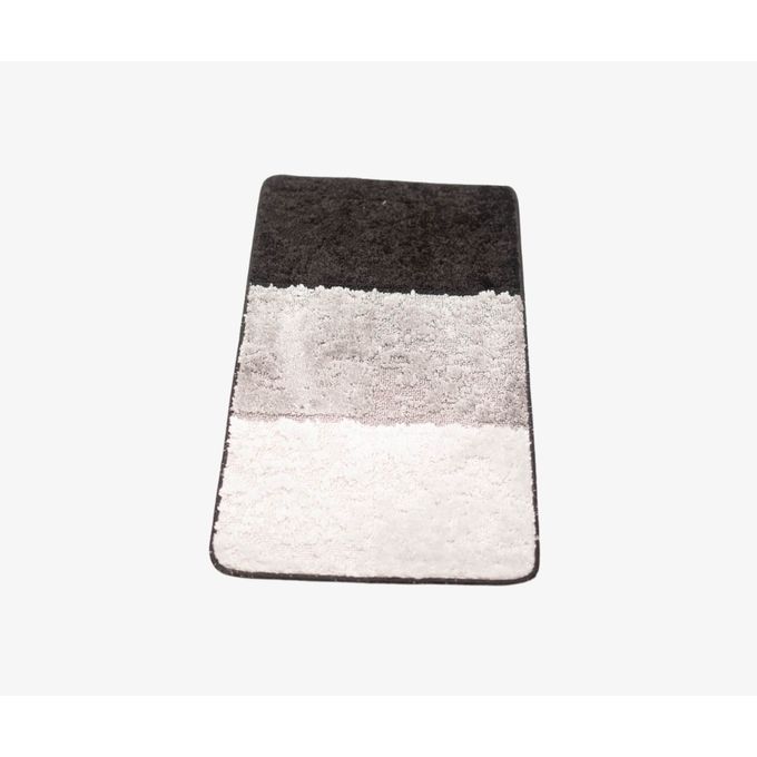 Silver tapis de bain 4 pièces gris noir