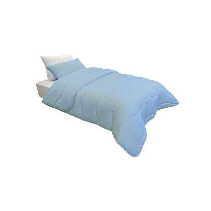 Couette Uni Microfibre Bleu Glacier (1Place) 160x220 cm +1 TO Offert // Chaude (C°++) & antiallérgique thumbnail 3