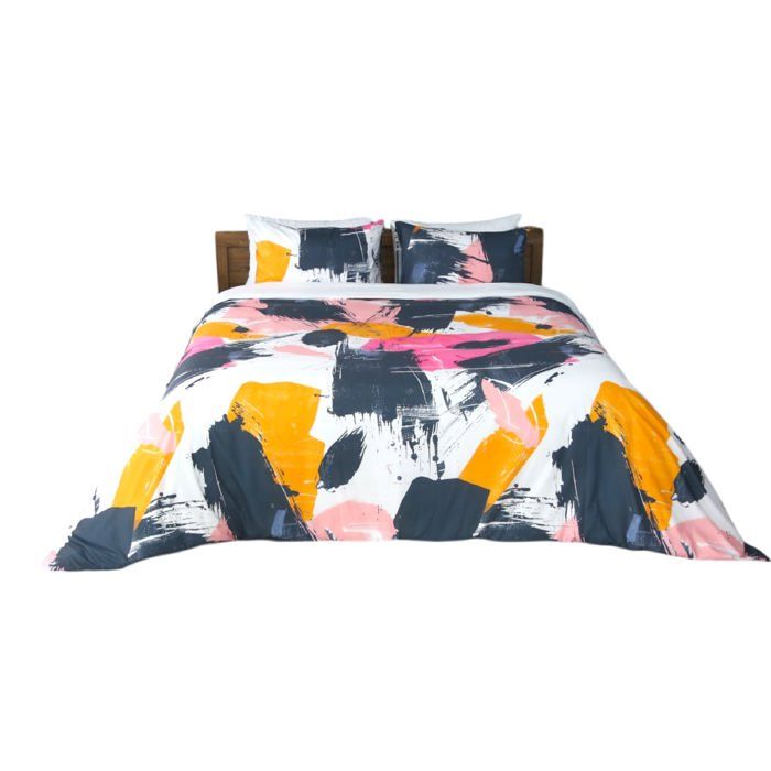 Housse de Couette Palette Dynamique 1 Place (160x220 cm) + 1 Taies d’Oreiller Assortie  // Doux  & Antiallergique thumbnail 2