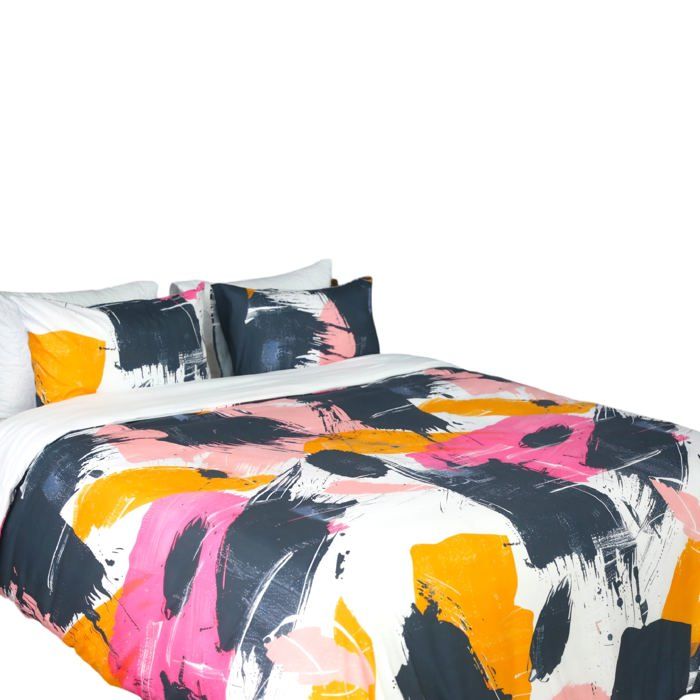 Housse de Couette Palette Dynamique 1 Place (160x220 cm) + 1 Taies d’Oreiller Assortie  // Doux  & Antiallergique thumbnail 3