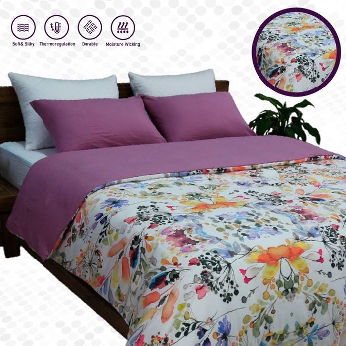 Housse de couette - Grain de Vie - Jardin Secret - Antiallergique - 240x260 cm - 2 taies offertes thumbnail 3