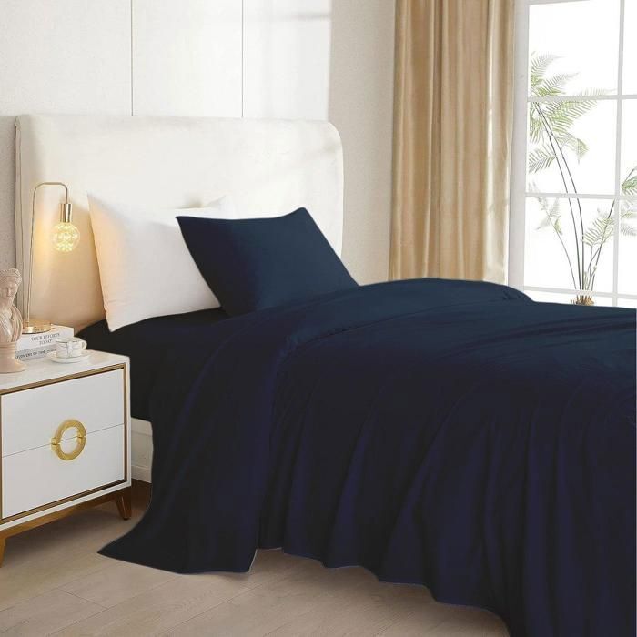 Pack Draps 1 Place (drap Housse + Drap Plat + 1 Taie Oreiller)