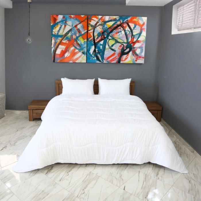 Couette  Blanche  Antiallergique 2 Places - 220x240 cm thumbnail 2