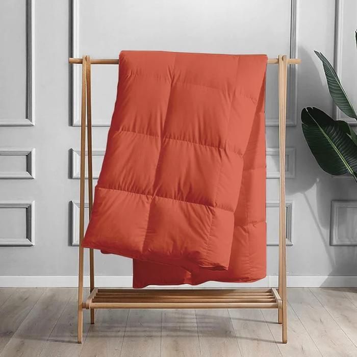 Couette en Microfibre Antiallergique - Orange Brique - 220x240cm thumbnail 2