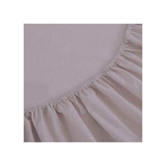 Drap Housse Uni Gris Clair (120x200 cm) // Doux & Antiallérgique thumbnail 2