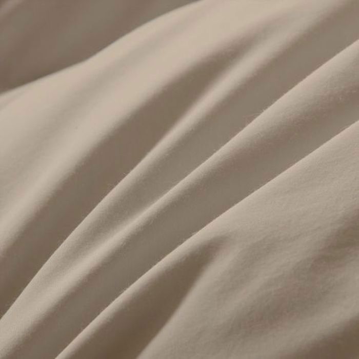 Couette Beige Sable Microfibre + 2 Taies d’Oreiller Offerts  (2Places) - 220x240 cm - Lit 140-160 // Antiallergique  & chaude