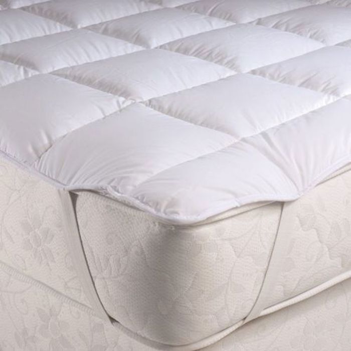 Surmatelas 1 Place - Mousse à mémoire de forme - 100x190cm - Blanc