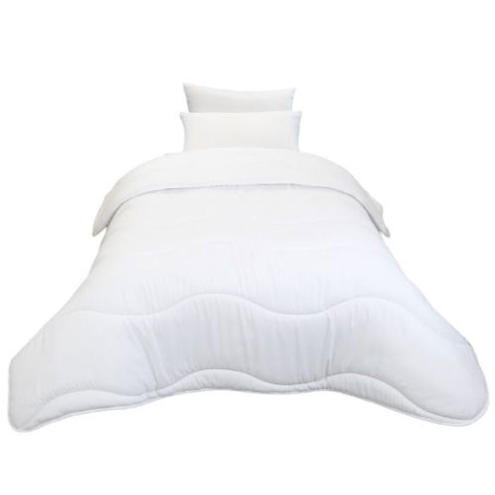 Couette Blanche Microfibre Antiallergique - 1 Place (160x220 cm)