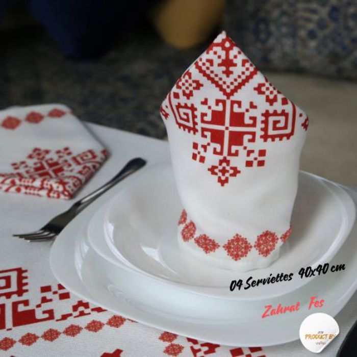 Nappe de Table Taj Fès Rouge thumbnail 4