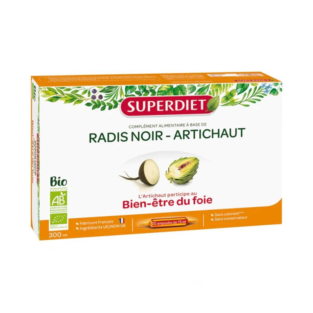 Radis Noir Artichaut Bio 20 Ampoules*15 ml