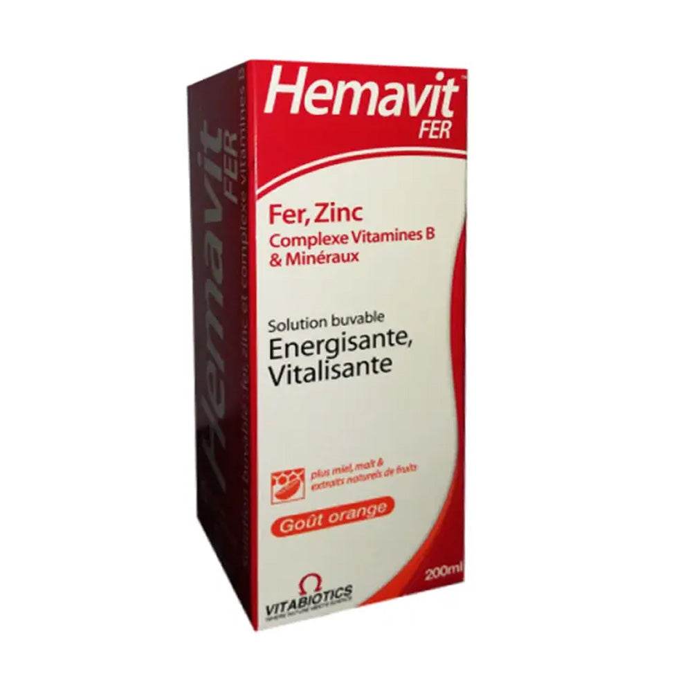 Hemavit Fer Complexes Vitamines B et Minéraux Liquide 200ml