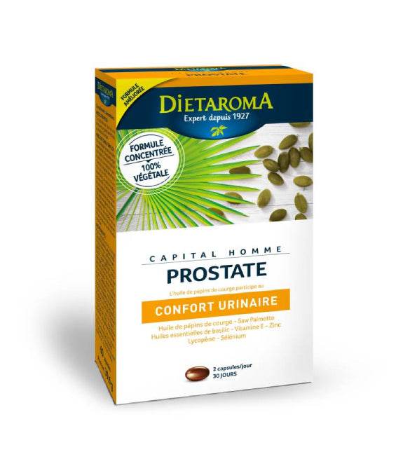 Prostate 60 Capsules - Confort Masculin & Bien-être Urinaire Pure - Soutien Prostatique
