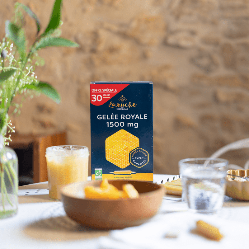 La Ruche Gelée Royale 1500mg 20 Ampoules × 15ml 