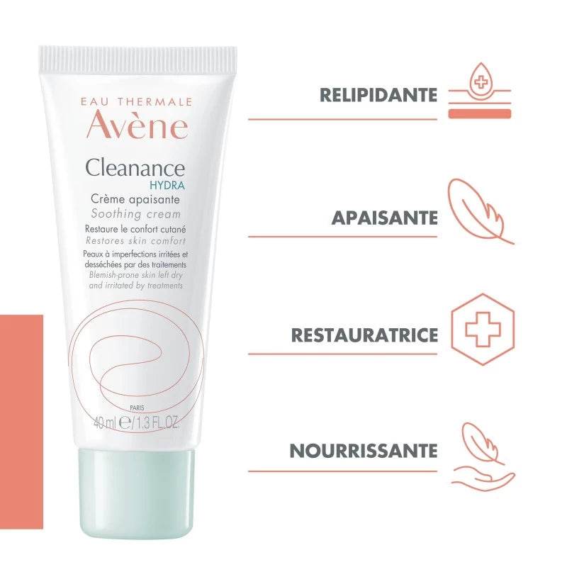 Cleanance Hydra Crème Apaisante 40ml - Peaux Fragilisées Post-traitement thumbnail 1