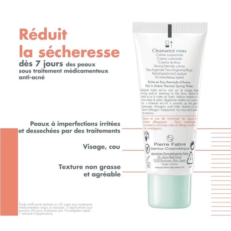 Cleanance Hydra Crème Apaisante 40ml - Peaux Fragilisées Post-traitement thumbnail 2