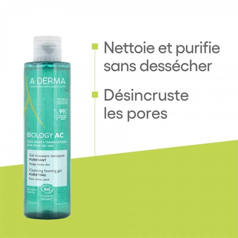 BIOLOGY AC Gel Moussant Nettoyant Purifiant 200ml - Peaux Acnéiques thumbnail 2