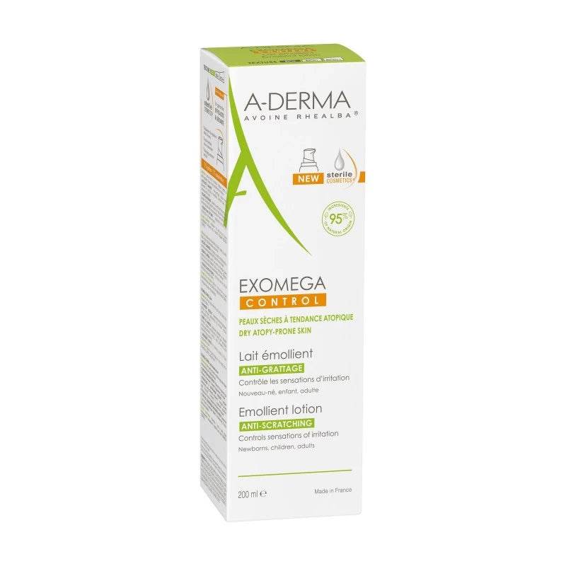Exomega Control Lait Émollient Anti-grattage 200ml - Peaux Atopiques